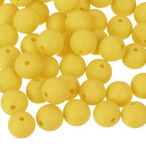 Unique Bargains Round Loose Silicone Beads for DIY Keychain Jewelry Making 50 Pcs - 1 of 4