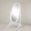 SEVOBAL Bathroom Vanity Mirrors Elegant Round Mirror with Durable Anti Rust Aluminum Frame Compact Functional, White, 22.5"*16"*59.25" - 2 of 4
