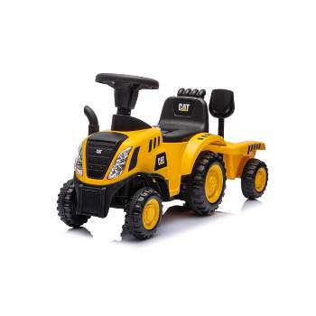 Best Ride on Cars CAT Tractor with Trailer Foot to Foot Riding Car