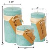Sea Foam Timber Pillar Candles Kit - Set of 3 - 4 of 4