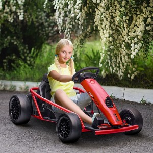 Whisen Kids’ Go Kart with Safety Belt, Backrest and All-Terrain Wheels, Outdoor Riding Toy Gift for 8-12 Years Old - 1 of 4
