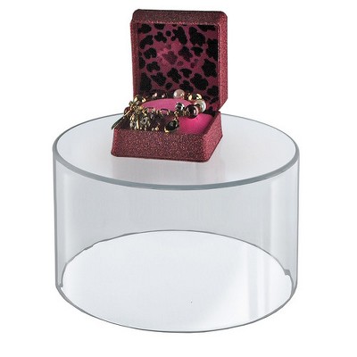 Azar Displays Acrylic Cylinder, Plastic Round Container and Riser, 10"W x 8"H