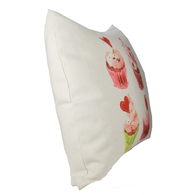 Home Decor 20.0 Inch Valentine Cupcake Quartet Cottage Pillow Throw Pillows, 2 of 4