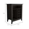 SEVOBAL Wine Racks Bar Cabinet with Open Storage and Built-in Wine Rack for Home Entertainment and Decor, Black, 32.4"*17.72"*38.1" - 4 of 4