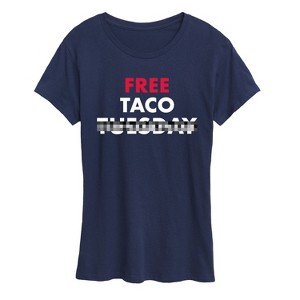Women's - Instant Message - Free Taco Tuesday Short Sleeve Graphic T-Shirt - 1 of 4