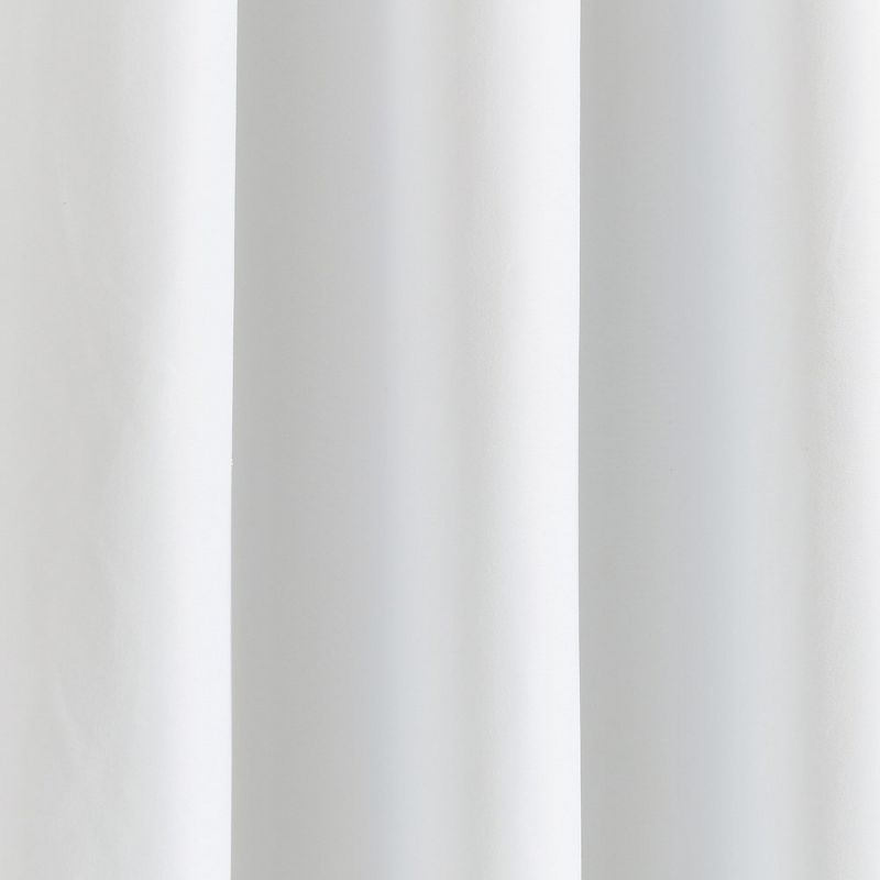 Allison Ruffle 100% Lined Blackout Window Curtain Panel White Single 40X84, 4 of 7