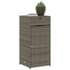 vidaXL Patio Storage Cabinet Gray 21.7 in.x21.7 in.x43.7 in. Poly Rattan - 4 of 4