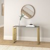 Best Master Furniture,Mallory Stainless Steel and Smoked Glass Console Table in Gold - 2 of 2