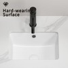 SEVOBAL Bathroom Sinks Modern Undermount Porcelain Bathroom Sink White Vanity Basin Easy to Clean Durable Design,White, 18.9"*15.4"*11.1" - 3 of 4