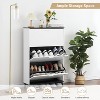 Shoe Cabinet, Shoe Storage Cabinet with 3 Flip Drawers, 47 In Tall Freestanding Shoes Racks - 3 of 4