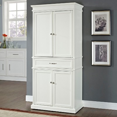 Parsons Classic White Transitional Pantry with Adjustable Shelves