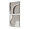 Uttermost Contemporary Joel Modern Wood Wall Art Set of 2, Walnut, Grey, and White - 4 of 4