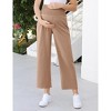 Maternity Pants Women's Smocked High Waisted Comfy Wide Leg Long Pants Pregnancy Casual Loose Yoga Lounge Sweatpants - 3 of 4