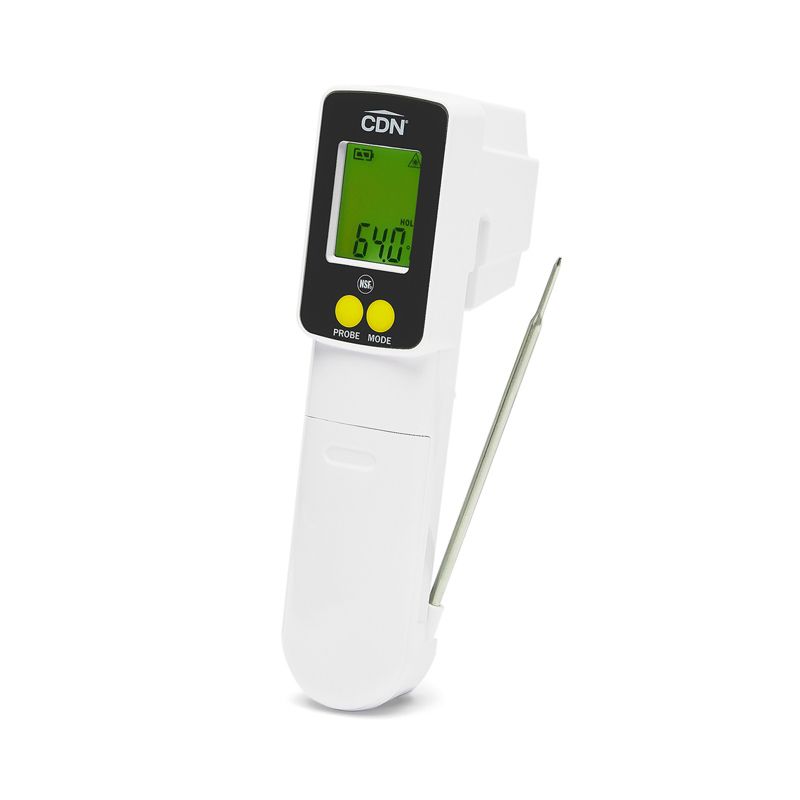 CDN ProAccurate Infrared Gun Laser/Thermocouple Probe 2-in-1 Thermometer, White, 1 of 4