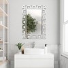 Airsurfer 24" x 36'' Modern Mirror Wall Hollow Square Hanging Decorative Mirror For Bathroom Living Room Entrance - 2 of 4