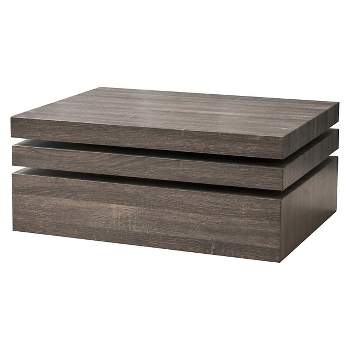Iverson Rectangular Rotatable Coffee Table Black Oak - Christopher Knight Home