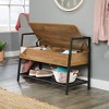 North Avenue Entryway Bench with Hidden Storage and Shelf Sindoori Mango - Sauder: Flip-Top, Metal Frame, 18" Seat Height - image 3 of 4