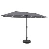 Ainfox 13ft Outdoor Patio Umbrella with Solar Lights and Round Umbrella Base - 4 of 4