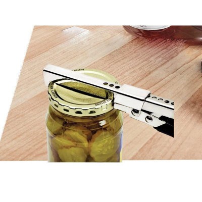 Red Ergonomic Stainless Steel Jar Opener with Comfort Grip