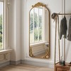 Lyngins Arched Full Length Mirror, Vintage Hanging Wall Mounted Mirror, Full Body Mirror with Vintage Ornate Carved Applique on Top & Bottom - 2 of 4
