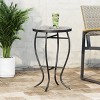 Vynxaria Outdoor  LA CRESCENTA SIDE TABLE All Weather small Coffee Table for Garden Yard Patio Deck Balcony Shed Front Porch - 2 of 4