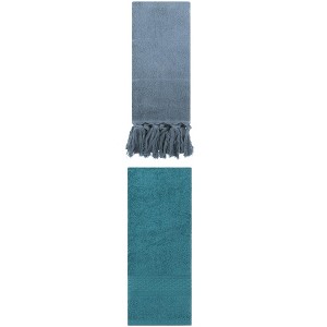 REGALWOVEN 2 Packs Solid Textured and Tassels Soft Absorbent Decorative Hand Towel - 1 of 4