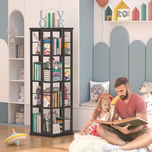 Aheaplus Rotating Bookshelf, Corner Bookshelf - 1 of 4