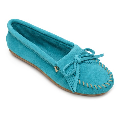 Kilty suede 2024 moccasins by minnetonka