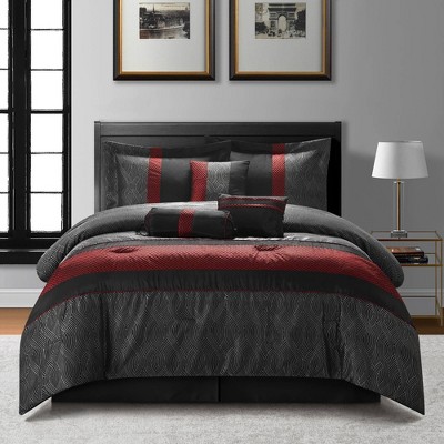 Nanshing 7pc Full Corell Comforter Set Black
