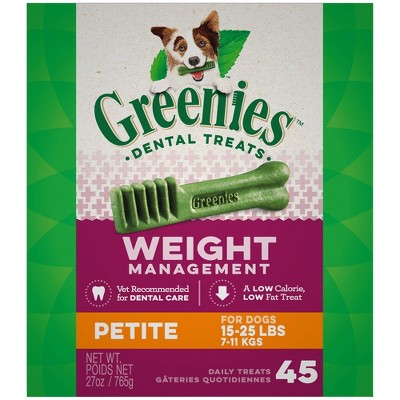 Greenies Weight Management Petite Chicken Dental Dog Treats - 45ct