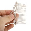 Unique Bargains Women's Portable Flower Hair Comb Insertion Tool Gold Tone 1 Pc - 3 of 3