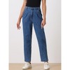 Allegra K Women's Taper Jeans High Elastic Waist Casual Joggers Pants - 3 of 4