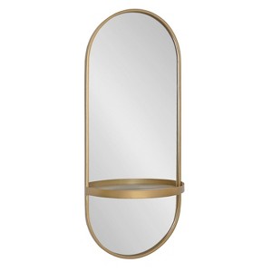 Kate and Laurel Estero Capsule Metal Functional Mirror, 16x38, Gold - 1 of 4