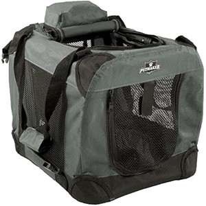 PETMAKER Portable Soft Sided Pet Crate, 16" x 12", Khaki - 1 of 1