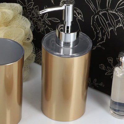 Evideco French Home Goods Modern Brushed Soap Dispenser - 12 fl oz Capacity, Durable Pump for Hand Soap or Lotion