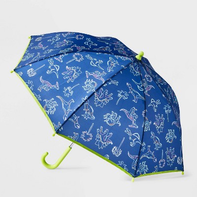 Boys' Dinosaur Print Stick Umbrella - Cat & Jack™️ Navy Blue