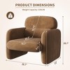 Modern Accent Chair, Wood Frame Sofa Chair, Comfortable Reading Armchair for Living Room, Bedroom - 2 of 4