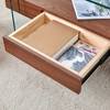 Syemin Glass End Table, Double Layer Rectangular Tiered Side Table with Drawers and Glass Top, Clear, 43.3"*23.6"*16.7" - 3 of 4