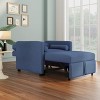 KTMBDW Sofa Bed Chair 3-in-1 Convertible, Lounger Sleeper, Single Recliner for Small Space with Adjustable Backrest, Ink Blue - 3 of 4