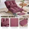 MOONMISS Comfortable Corduroy Adjustable Accent Chair and Footrest Set, Thick-Padded Lounge Chair For living room - 2 of 4