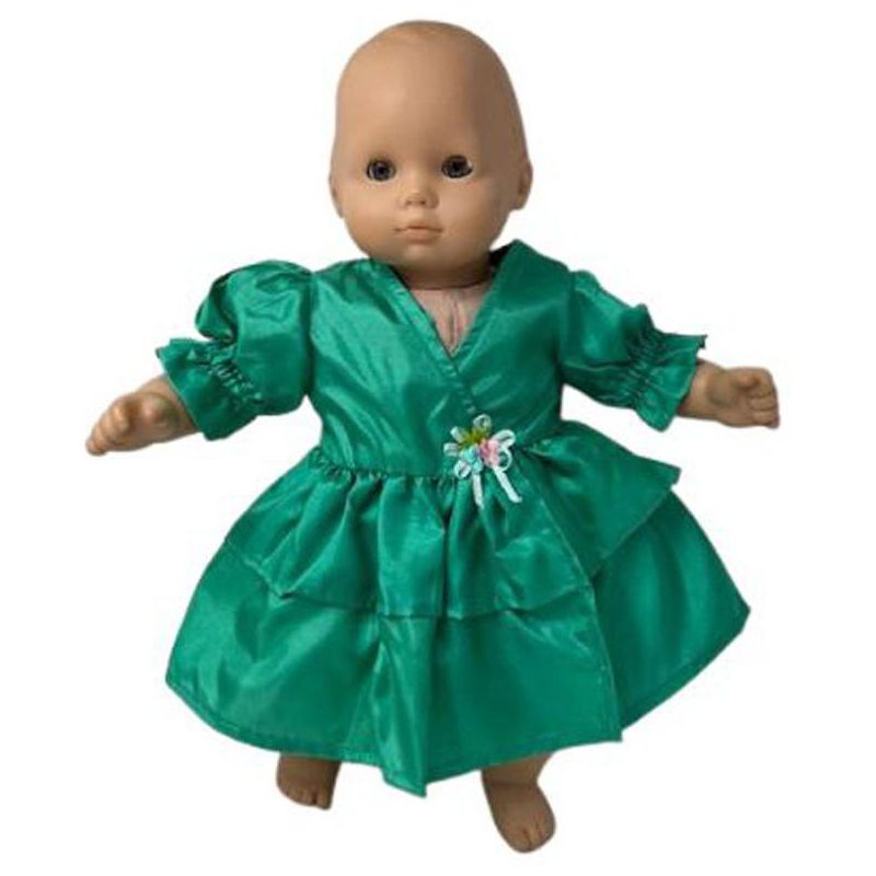 Doll Clothes Superstore Emerald Green Dress Fits 15-16 Inch Baby And Cabbage Patch Kid Dolls, 2 of 5
