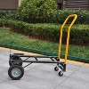 Vynxaria Hand Truck Dual Purpose 2 Wheel Dolly Cart and 4 Wheel Push Cart with Swivel Wheels 330 Lbs Capacity Heavy Duty Platform Cart - 2 of 4