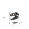 HomeRoots 12" Brown Fabric Dinosaur Tabletop Sculpture - 3 of 4