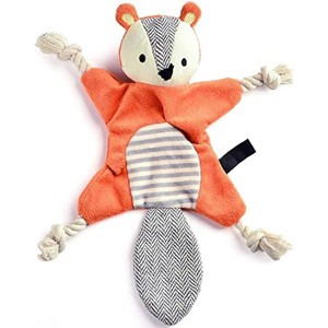 Vitscan Squirrel Plush Toy, Stuffless Dog Chew Toy with Rope Knots, Crinkle Squeaky Toy for Small Dogs - 1 of 1