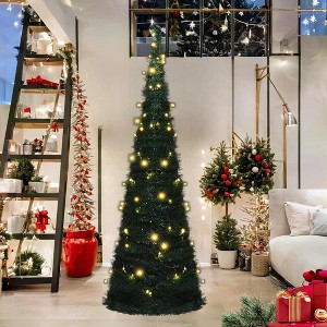 vidaXL Pop-up Christmas Tree Green PVC 59 in Collapsible - 6 x 2 ft - 1 of 4