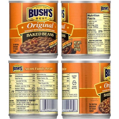 Bush's Best Baked Beans Variety Pack, 3 Original Baked Beans, 3 Country Style, 1 CT