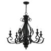 Livex Lighting Valencia 6 - Light Chandelier in  Shiny Black - 2 of 4