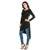 24seven Comfort Apparel Womens Long Sleeve Knee Length Asymmetrical Tunic Top - 2 of 4