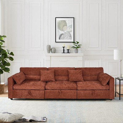 MyDepot Modern Sectional Sofa with Storage Function and 2 Pillows