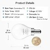 6-Pack Ceiling Fan Light Bulbs, Small Base, 120V 40W Equivalent, 5000K Daylight, E12 LED Candelabra Bulb, A15 Shape, Non-Dimmable, SHINESTAR - 2 of 4